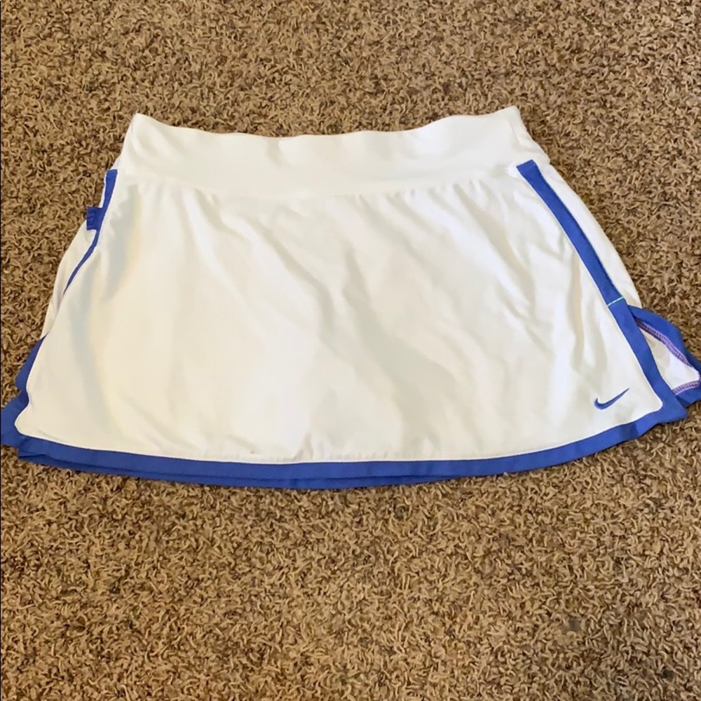 White with blue siding nike skirt for tennis/golf